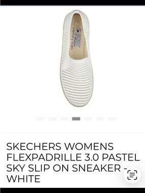 Skechers BOBS White Slip-On Size 8